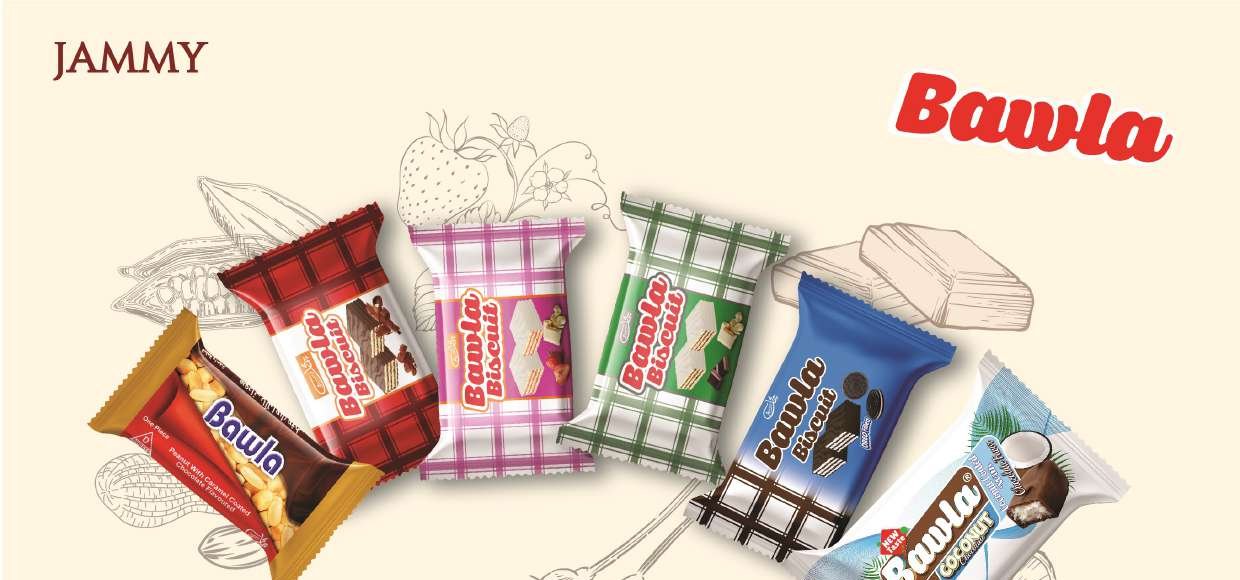 Bawla wafer biscuits, assorted flavors