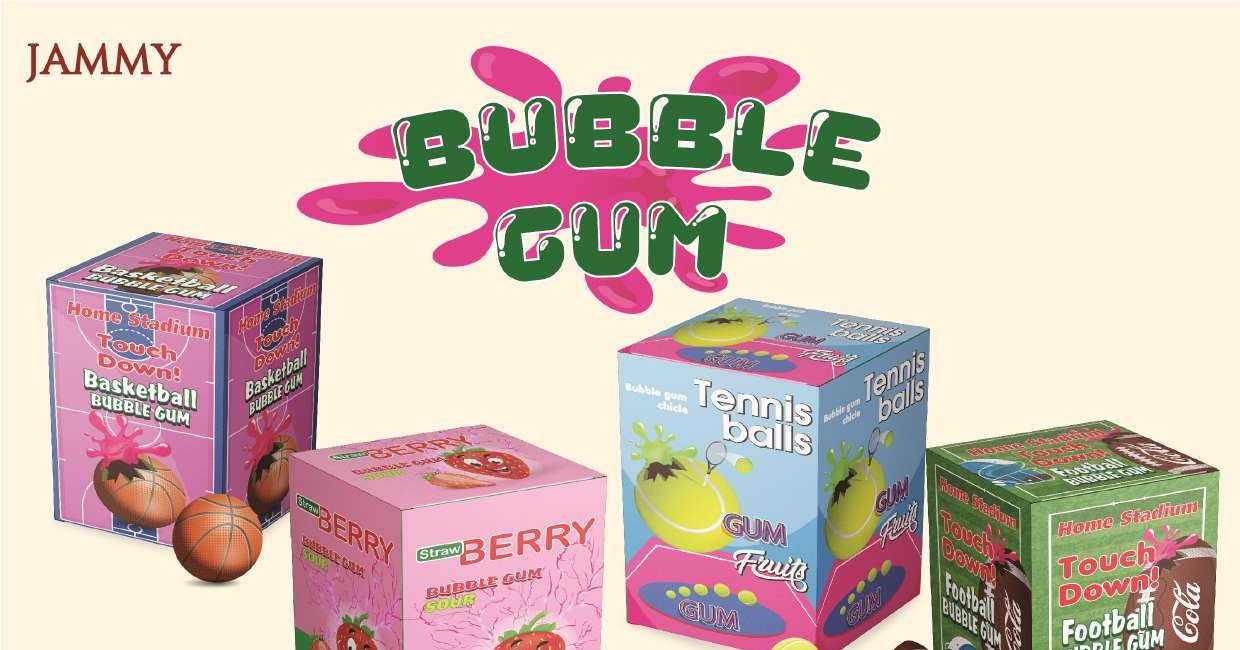 Bubble Gum novelty sports-themed boxes