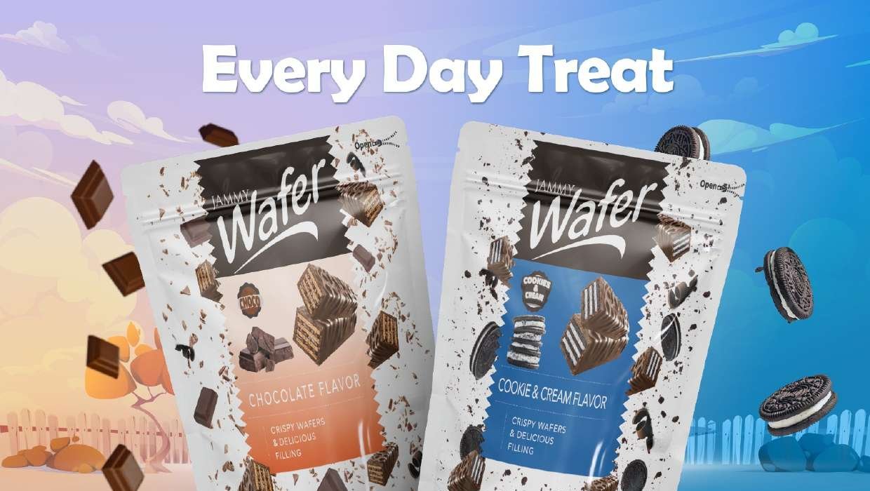 Wafer Right Biscuit, chocolate and cookies and cream flavor